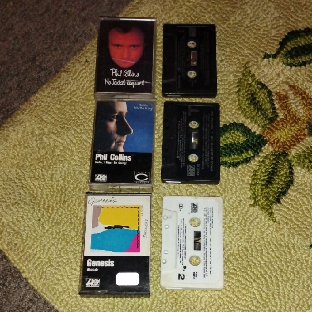3 Vintage Phil Collins Genesis Cassette Hello I Must Be Going Abaca No Jacket